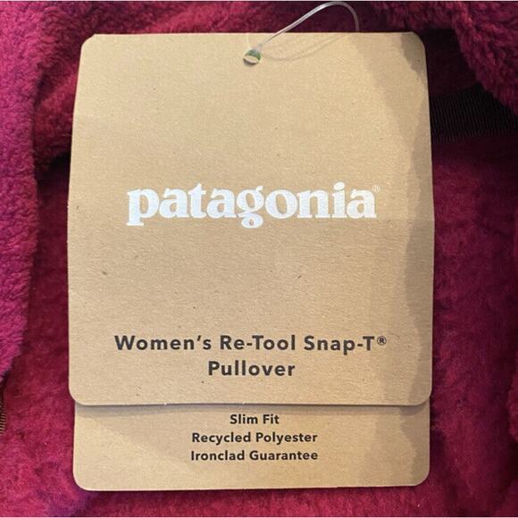 NWT Patagonia Re-Tool Snap-T Pullover Sweater Slim Fit Women XS Plum Cabincore - Picture 5 of 9